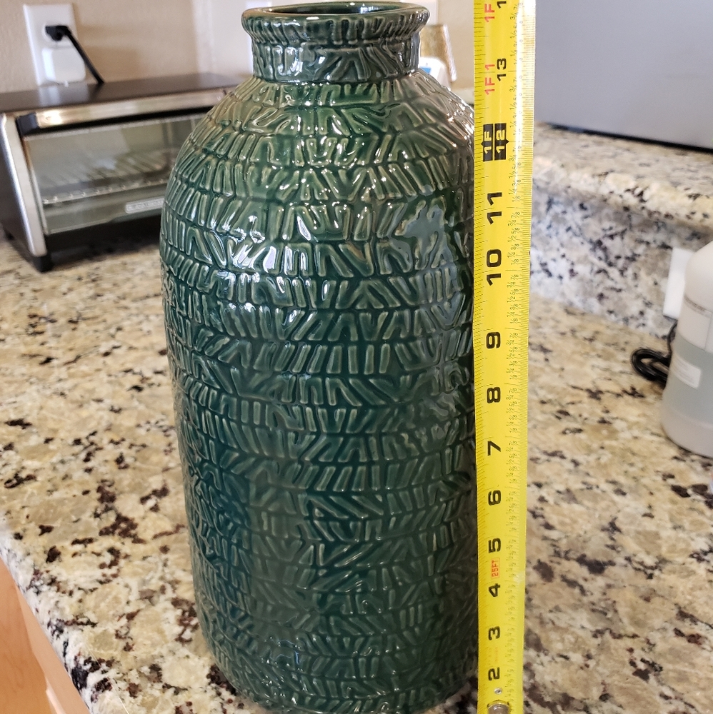 Green Opalhouse stoneware texturedvase